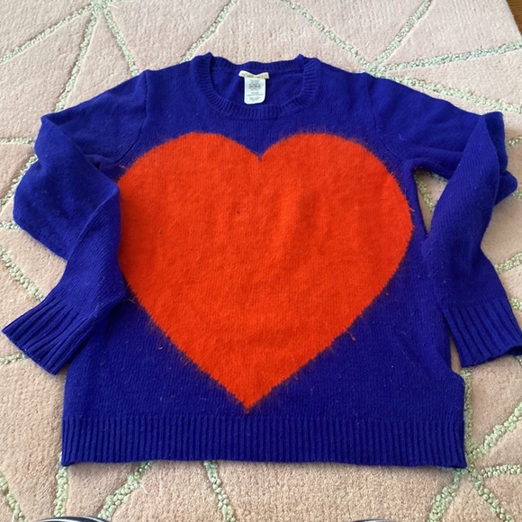 Crewcuts beautiful Purple Heart sweater sz 12 - Picture 3 of 4